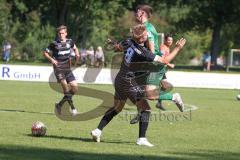 Landesliga - Saison 2024/25 - SV Manching - TSV Schwabmünchen - Jurakovic Marcel grün Manching - Uhde Tim #8 schwarz Schwabmünchen
 - Foto: Meyer Jürgen