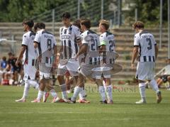 Bayernliga Nord - Saison 2026/27 - FC Ingolstadt 04 II - Jahn Regensburg II -  Der 2:0 Führungstreffer durch - Manuel Distl (Nr.9 - FCI II) - jubel - XXXXX - Foto: Meyer Jürgen