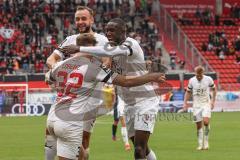 3. Liga; FC Ingolstadt 04 - SpVgg Unterhaching; Simon Lorenz (32, FCI) Tor Jubel Treffer David Kopacz (29, FCI) Daouda Beleme (9, FCI)