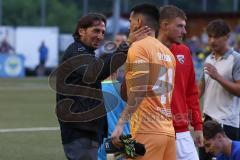 Toto - Pokal - Saison 2024/25 - DJK Hein - FC Ingolstadt 04 -  - Sportdirektor Ivica Grlic (FCI) - Torwart Simon  Simoni (Nr.41 - FCI) - Foto: Meyer Jürgen