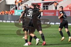 3. Liga; FC Ingolstadt 04 - SSV Ulm 1846; Tor Jubel Treffer Julian Kügel (31, FCI) Jannik Mause (7, FCI)