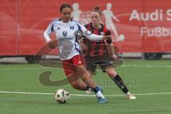 2. Bundesliga Frauen - Saison 2024/25 - FC Ingolstadt 04 Frauen - HSV - Wolski Lea (Nr.5 - FCI Frauen) - Baum Lisa weiss HSV - Foto: Meyer Jürgen