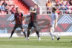 3. Liga; FC Ingolstadt 04 - Rot-Weiss Essen; Max Besuschkow (17, FCI) Lukas Fröde (34, FCI) Wintzheimer Manuel (25 RWE)