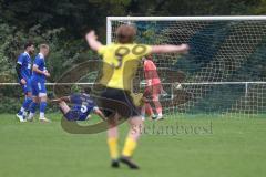 Kreisliga- Saison 2024/25- TSV Ober./Unterh.stadt - FC Hitzhofen /Oberzell -  -  Der 0:1 Führungstreffer durch - Dominic Filser gelb Hitzhofen  - Ali Cakmakci Torwart Oberh.stadt - jubel -  - Foto: Meyer Jürgen