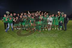 Kreisliga - Saison 2023/24 - Relegation zur BZL - FC Gerolfing - SV Aschau - Jubel nach dem Spiel - Gerolfing steigt in die BZL auf - Foto: Meyer Jürgen