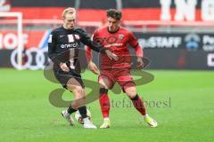 3. Liga; FC Ingolstadt 04 - TSV Havelse; Zweikampf Kampf um den Ball Dennis Kaygin (10, FCI) Berger Johann (8 TSV)