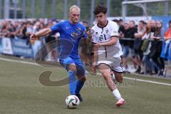 Toto - Pokal - Saison 2024/25 - DJK Hein - FC Ingolstadt 04 -  - Tarek Salihovic (Nr.45 - FCI) - Louis  Braun (Nr.18 - DJK Hain) - Foto: Meyer Jürgen