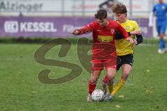 Kreisliga - Saison 2024/25- TSV Kösching - FC Hitzhofen/Oberzell - Maximilian Eichlinger gelb Hitzhofen - Mark Kocima rot Kösching - Foto: Meyer Jürgen