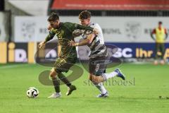 3. Liga; SV Sandhausen - FC Ingolstadt 04; Zweikampf Kampf um den Ball Max Besuschkow (17, FCI) Meier Richard (9 SVS)