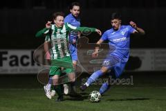 Landesliga - Saison 2025/26 - SV Manching - FV Illertissen II - Johannes  Dexl (Nr.13 - SV Manching) - Kasumaj Altin blau Illertissen  - Foto: Meyer Jürgen