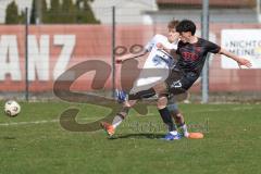 Bayernliga Nord - Saison 2025/26 - FC Ingolstadt 04 II - SpVgg Bayern Hof - Damian  Coric (Nr.17 - FC Ingolstadt II) - Tim Scherbaum weiss Bayern Hof  - Foto: Meyer Jürgen
