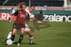 DFB—Pokal 1. Hauptrunde -  Saison 2026/27  - FC Ingolstadt 04 Frauen - 1. FSV Mainz 05 - Leonie Haberäcker (Nr.27 - FCI Frauen) - Berg Johanna weiss Mainz - Foto: Meyer Jürgen