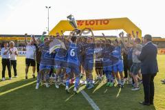 Toto-Pokal; Finale; FV Illertissen - FC Ingolstadt 04; Illertissen Totopokal Sieger, Sieg Jubel Freude Pokal Lotto