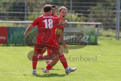 Kreisliga - Saison 2025/26- TSV Kösching - FC Mindelstetten - Der 1:0 Führungstreffer durch Sebastian Schneeberger rot Kösching - jubel - Foto: Meyer Jürgen
