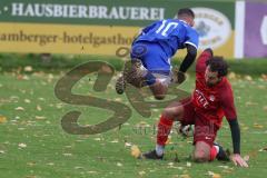Kreisliga - Saison 2025/26- TSV Kösching - SV Zuchering - Nico Ziegler rot Zuchering - Patrice Herzog blau Kösching - Foto: Meyer Jürgen