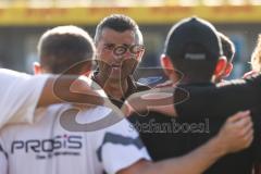 Toto-Pokal; Finale; FV Illertissen - FC Ingolstadt 04; Elfmeterschießen, Cheftrainer Michael Köllner (FCI) Teambesprechung