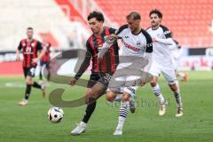 3. Liga; FC Ingolstadt 04 - SC Verl; Zweikampf Kampf um den Ball Deniz Zeitler (38, FCI) Stöcker Michel (24 SCV)