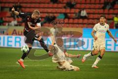 3. Liga - Saison 2026/27 - FC Ingolstadt 04 - TSG Hoffenheim II - Lars Lokotsch (Nr.13 - FCI) - Valentin Lässig (Nr.6 - Hoffenheim) - Foto: Meyer Jürgen