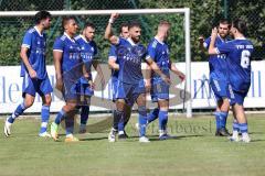 Kreisliga
 - Saison 2024/25- TSV Oberh./Unterhaunstadt - SV Kasing-  - Der 2:0 Führungstreffer durch Ramazan Kumaz blau Oberh.Unterhaunstadt - jubel - Foto: Meyer Jürgen