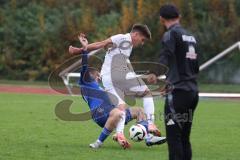 Bezirksliga - Saison 2024/25- TSV Gaimersheim - ASV Dachau - Nico von Swiontek Brzezinski (Nr.17 - TSV Gaimersheim) - Christoph Krüger blau Dachau - Foto: Meyer Jürgen