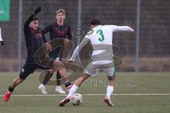 *** Bayernliga Nord - Saison 2025/26 - FC Ingolstadt 04 II - SpVgg Greuther Fürth - Emre Gül FCI - Jakob Engel grün Fürth - Foto: Meyer Jürgen