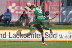 Landesliga - Saison 2024/25 - SV Manching - TSV Schwabmünchen - Daniel Spies (Nr.22 - SV Manching) - Merane Gabriel #10 schwarz Schwabmünchen
 - Foto: Meyer Jürgen