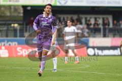 Toto-Pokal; SV Wacker Burghausen - FC Ingolstadt 04; in der ersten Minute Tor Jubel Treffer Fredrik Carlsen (8, FCI) 0:1