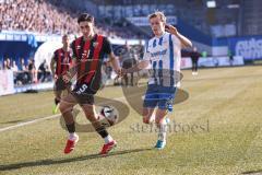 3. Liga; FC Hansa Rostock - FC Ingolstadt 04; Zweikampf Kampf um den Ball Emre Gül (5, FCI) Ruschke Felix (29 HR)