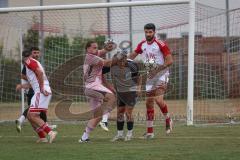 Kreisliga- Saison Saison 2026/27 -  SV Türkisch Ingolstadt - TSV Ober./Unterhaunstadt - Ali Cakmakci TW Ober./Unterh.stadt  - Fabio Udella grau Ober./Unterh.stadt  - Emre Erdogan weiss Türkisch rechts - Foto: Meyer Jürgen