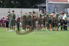 Toto - Pokal - Saison 2024/25 - TSV Lohr - FC Ingolstadt 04 - Die Mannschaften betreten das Spielfeld - XXXXX - Foto: Meyer Jürgen