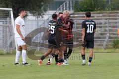 Bayernliga Nord - Saison 2024/25 - FC Ingolstadt 04 II - TSV Karlburg -  Der 2:0 Führungstreffer durch Luca Lechner (Nr.5 - FCI U21) - jubel - - XXXXX - Foto: Meyer Jürgen