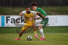 Landesliga - Saison 2026/27 - SV Manching - TSV Gersthofen - Vincent Amann (Nr.5 - SV Manching) - Emini Aivin gelb Gersthofen - Foto: Meyer Jürgen