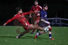 Kreisklasse - Saison 2025/26- TSV Etting - Türkisch SV Ing - Daniel Drotleff rot Türkisch - Jonas Knon blau Etting - Foto: Meyer Jürgen