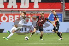 3. Liga; FC Ingolstadt 04 - SV Waldhof Mannheim; Klünter Lukas (24 SVWM) Dennis Borkowski (7, FCI) Moritz Seiffert (23, FCI)