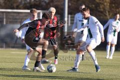 Bayernliga Nord - Saison 2024/25 - FC Ingolstadt 04 II - SC Eltersdorf - Valentin Hoti (Nr.6 - FCI U21) - Robin Renner weiss Eltersdorf - Foto: Meyer Jürgen