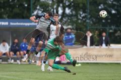 Bezirksliga - Saison 2025/26 - TSV Ober./Unterhaunstadt - SVA Palzing - Baris Soysal (Nr.22 - TSV Ober-/Unterh.stadt) - Marcel Radlmaier grün Palzing - Foto: Meyer Jürgen