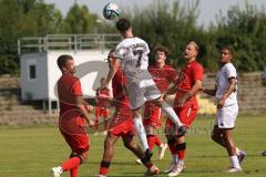 Bayernliga Nord - Saison 2024/25 - FC Ingolstadt 04 II - ASV Neumarkt - Davide Sekulovic (Nr.7 - FCI U21) - Majewski Philipp rot Neumarkt - Foto: Meyer Jürgen