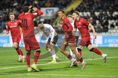 3. Liga; SSV Ulm - FC Ingolstadt 04; Tor Jubel Treffer 0:3 Marcel Costly (22, FCI) Jasper Maljojoki (23, FCI) Dennis Kaygin (10, FCI)