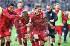 3. Liga; Alemannia Aachen - FC Ingolstadt 04; Dennis Kaygin (10, FCI) Tor Jubel Treffer 0:1 Siegtreffer, Yann Sturm (7, FCI) Fredrik Carlsen (8, FCI)