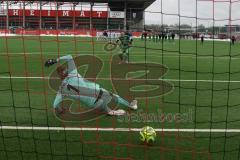AUDI - Schanzer Amateurcup - Finale -  2026  - SV Hundszell - SV Denkendorf - Marius Heß grün Denkendorf -Gabriel Hägel TW Hundszell - XXXXX - Foto: Meyer Jürgen