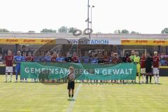 Toto-Pokal; Finale; FV Illertissen - FC Ingolstadt 04; Gegen Gewalt Aktion Banner