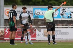 Bezirksliga - Saison 2025/26- TSV Gaimersheim - TSV Ober./Unterh.stadt - Rote Karte für Philipp Stipic (Nr.6 - TSV Gaimersheim) - XXXXX - Foto: Meyer Jürgen