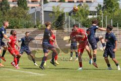 A - Junioren Bundesliga -  Saison 2023/2024 - FC Ingolstadt 04 - FSV Mainz 05 - Ognjen Draculic rot FCI - Daniel Gleiber blau Mainz - Foto: Meyer Jürgen