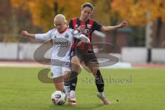 2. Bundesliga Frauen - Saison 2025/26 - FC Ingolstadt 04 Frauen - Eintracht Frankfurt II - Annika Kömm (Nr.25 - FC Ingolstadt Frauen I) - Bednorz Keira weiss Frankfurt - Foto: Meyer Jürgen