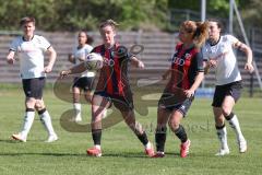 2. Bundesliga Frauen - Saison 2025/26 - FC Ingolstadt 04 Frauen - Borussia Mönchengladbach - Felix Lara (Nr.13 - FC Ingolstadt Frauen I) - Leonie Haberäcker (Nr.27 - FC Ingolstadt Frauen I) - Foto: Meyer Jürgen