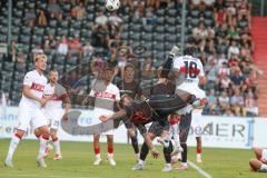3. Liga - Saison 2025/26 - VFB Stuttgart II - FC Ingolstadt 04  - Yannick  Deichmann (Nr.20 - FC Ingolstadt 04) - Nicolas  Sessa (Nr.10 - VFB Stuttgart II) - XXXXX - Foto: Meyer Jürgen