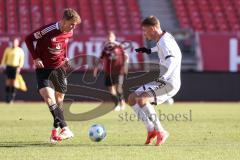 Testspiel; 1. FC Nürnberg - FC Ingolstadt 04 - Zweikampf Kampf um den Ball Benjamin Kanuric (8, FCI) Jeltsch Finn (4 FCN)