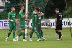 Bezirksliga - Saison 2024/25 - Freundschaftsspiel - SV Manching - TSV Gaimersheim -  Der 2:0 Führungstreffer durch - Pedro Da Silva Wiedl (Nr.18 - SV Manching) - XXXXX - jubel - Foto: Meyer Jürgen