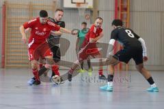 Lotto Bayern Hallencup - Saison 2024/25 - Türk SV Ingolstadt - DJK München - Baha Asici rot Türkisch - Samet Bastürk schwarz München - Foto: Meyer Jürgen