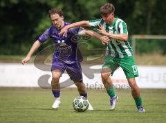 Landesliga - Freundschaftsspiel - Saison 2026/27 - SV Manching - TSV Karteth-Lappersdorf - Jannik Röber (Nr.13 - SV Manching) - Fehr Marco lila Kareth - Lappersdorf  - Foto: Meyer Jürgen